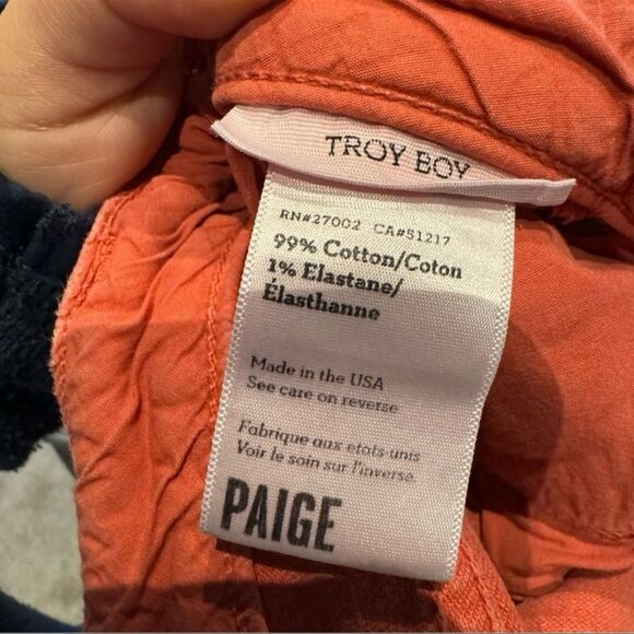 Paige Jeans Troy Boy – Size 27 – Red Burnt Orange – Boyfriend Fit - Picture 3 of 6
